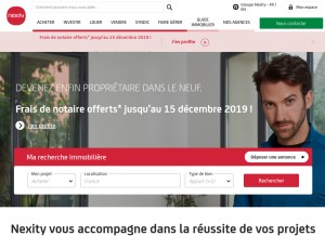 How nexity.fr looks like on a tablet such as an iPad.