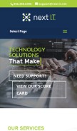 How next-it.net looks like on a mobile device such as an iPhone.