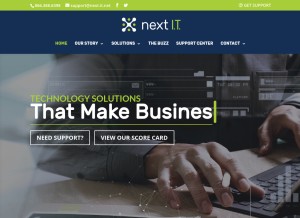 How next-it.net looks like on a tablet such as an iPad.