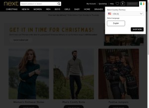 How next.ie looks like on a tablet such as an iPad.