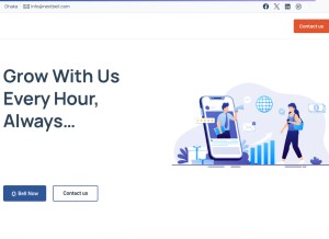 How nextbell.com looks like on a tablet such as an iPad.