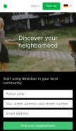 How nextdoor.de looks like on a mobile device such as an iPhone.