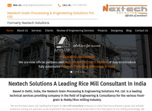 How nextechagrisolutions.com looks like on a tablet such as an iPad.