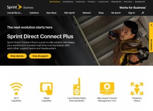 How nextel.com looks like on a tablet such as an iPad.