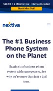 How nextiva.com looks like on a mobile device such as an iPhone.