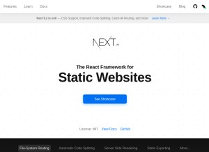How nextjs.org looks like on a tablet such as an iPad.