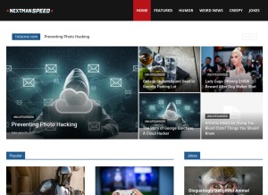 How nextmanspeed.com looks like on a tablet such as an iPad.