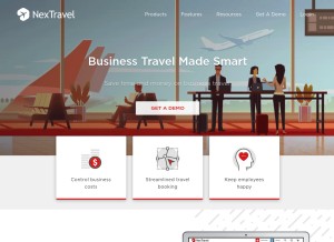 How nextravel.com looks like on a tablet such as an iPad.