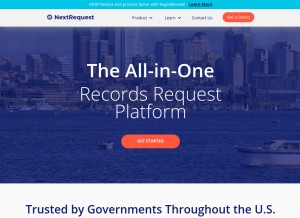 How nextrequest.com looks like on a tablet such as an iPad.