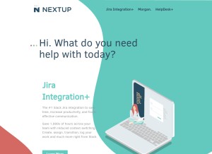 How nextup.ai looks like on a tablet such as an iPad.