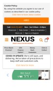 How nexus-home.com looks like on a mobile device such as an iPhone.