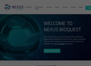 How nexusbioquest.com looks like on a tablet such as an iPad.