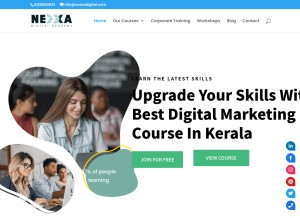 How nexxadigital.com looks like on a tablet such as an iPad.