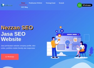 How nezzanseo.com looks like on a tablet such as an iPad.