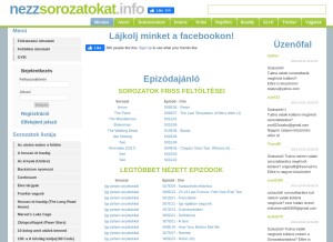 How nezzsorozatokat.info looks like on a tablet such as an iPad.