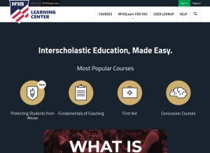 How nfhslearn.com looks like on a tablet such as an iPad.