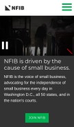 How nfib.com looks like on a mobile device such as an iPhone.