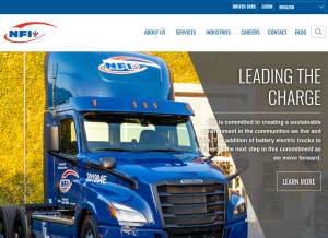 How nfiindustries.com looks like on a tablet such as an iPad.