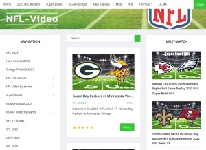 How nfl-video.com looks like on a tablet such as an iPad.