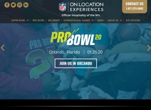 How nflonlocation.com looks like on a tablet such as an iPad.