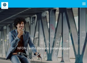 How nfon.net looks like on a tablet such as an iPad.