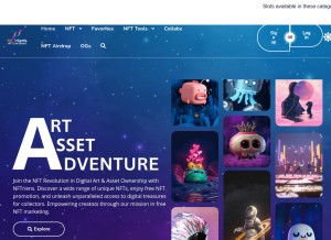 How nftlinkshare.com looks like on a tablet such as an iPad.