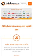 How nganluong.vn looks like on a mobile device such as an iPhone.