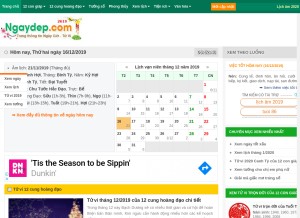 How ngaydep.com looks like on a tablet such as an iPad.