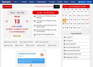 How ngaygio24.com looks like on a tablet such as an iPad.