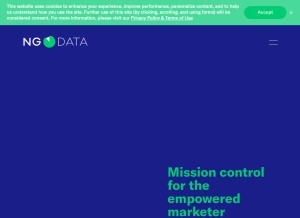How ngdata.com looks like on a tablet such as an iPad.
