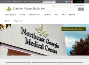How nghs.com looks like on a tablet such as an iPad.