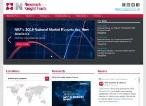 How ngkf.com looks like on a tablet such as an iPad.