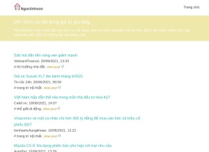 How ngoclinhson.com looks like on a tablet such as an iPad.