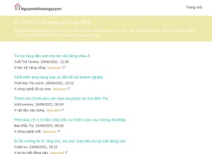 How nguyenthihoangquyen.com looks like on a tablet such as an iPad.