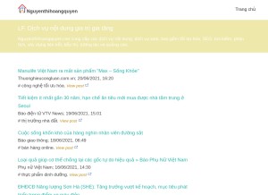 How nguyenthihoangquyen.net looks like on a tablet such as an iPad.