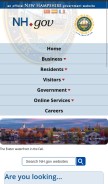 How nh.gov looks like on a mobile device such as an iPhone.
