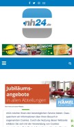 How nh24.de looks like on a mobile device such as an iPhone.