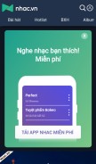 How nhac.vn looks like on a mobile device such as an iPhone.