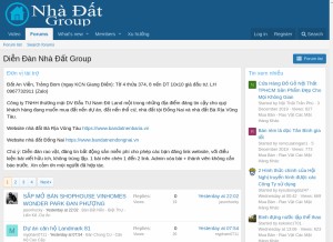How nhadatgroup.vn looks like on a tablet such as an iPad.