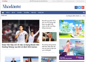 How nhadautu.vn looks like on a tablet such as an iPad.