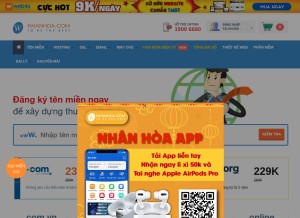 How nhanhoa.com looks like on a tablet such as an iPad.