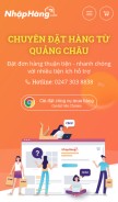 How nhaphang.com looks like on a mobile device such as an iPhone.