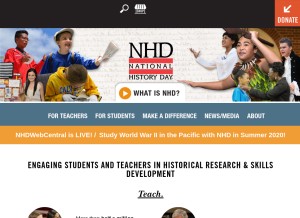 How nhd.org looks like on a tablet such as an iPad.