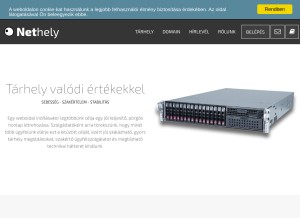 How nhely.hu looks like on a tablet such as an iPad.