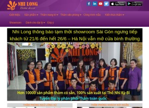 How nhilong.com looks like on a tablet such as an iPad.
