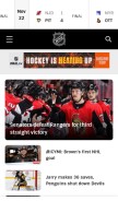 How nhl.com looks like on a mobile device such as an iPhone.