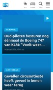 How nhnieuws.nl looks like on a mobile device such as an iPhone.
