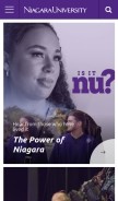 How niagara.edu looks like on a mobile device such as an iPhone.