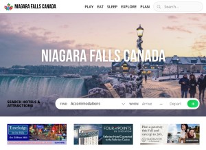 How niagarafallstourism.com looks like on a tablet such as an iPad.