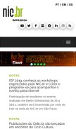 How nic.br looks like on a mobile device such as an iPhone.